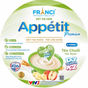 Bột Ăn Dặm Appétit- Táo Chuối Yến Mạch