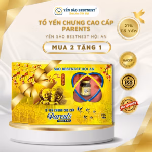 [Mua 2 Tặng 1] Yến Sào Bestnest Hội An - Tổ Yến Chưng Cao Cấp Parents 21% - Hộp Quà 8 Hũ X 70Ml