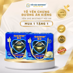 [Mua 1 Tặng 1] Yến Sào Bestnest Hội An - Tổ Yến Chưng Sẵn Đường Ăn Kiêng 18% - Hộp Quai Xách 6 Hũ X 70Ml
