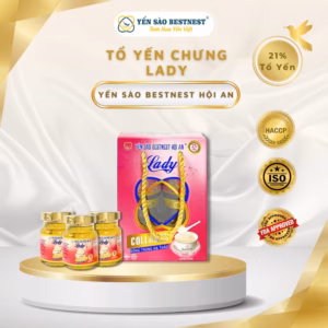 Yến Sào Bestnest Hội An - Yến Sào Chưng Sẵn Lady 21% - Hộp 4 Hũ 4 X 70Ml