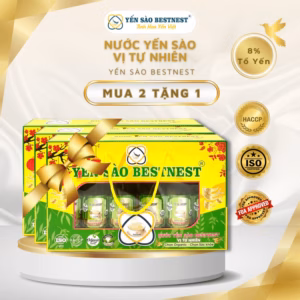 [Mua 2 Tặng 1] Nước Yến Sào Bestnest - Vị Tự Nhiên - Hộp Quà 6 Chai X 180Ml