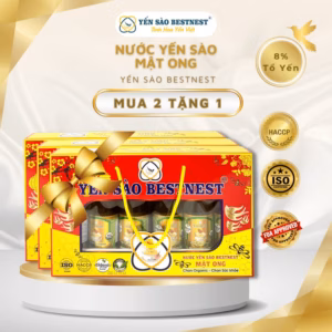 [Mua 2 Tặng 1] Nước Yến Sào Bestnest - Vị Mật Ong - Hộp Quà 6 Chai X 180Ml