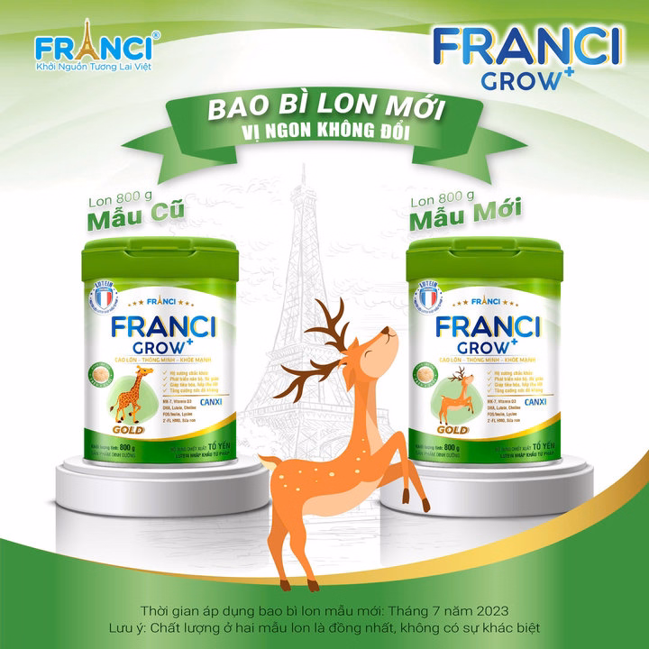 Sữa Bột Franci Grow Gold+ 800G - Franci - Ảnh 4