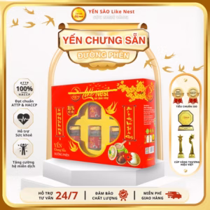 [Giỏ Quà 6 Hủ Tặng 1 Hủ Yến Lẻ] Yến Chưng Đường Phèn 35% Yến Like Nest