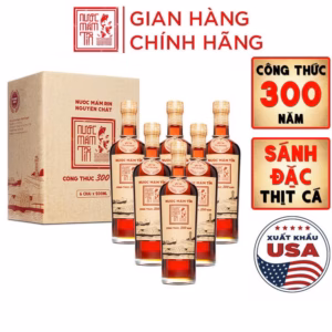 [Thùng 6 Chai] Nước Mắm Tĩn Cá Cơm Than Nhãn Đỏ 40N 500Ml - Nước Mắm Tĩn