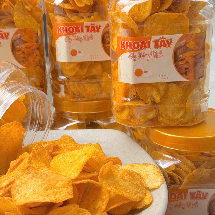 Khoai Tây Sấy Trứng Muối: Giòn Tan, Đậm Đà, Cực Hấp Dẫn 250G - Winnie House - Ảnh 4