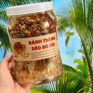 Bánh Tráng Dẻo Phơi Sương Bò Tỏi Cay: Ngon "Xỉu Up Xỉu Down" 500G - Winnie House