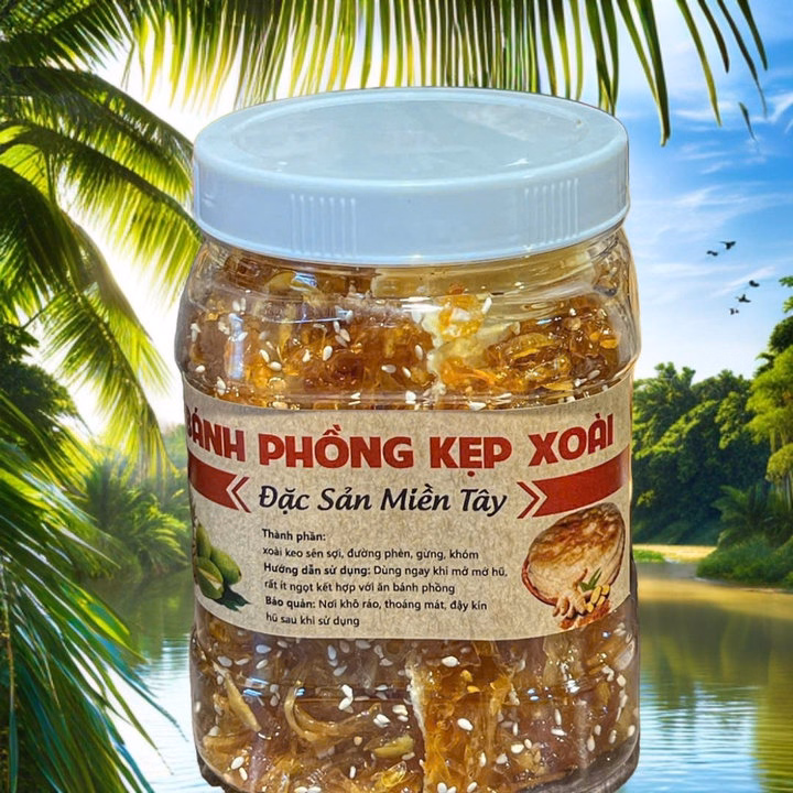 Bánh Phồng Kẹp Xoài, Đậm Đà Hương Vị Miền Tây 500G - Winnie House
