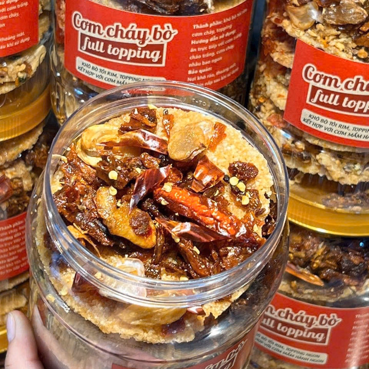 Cơm Cháy Bò Full Topping, Đậm Đà Vị Ngon, Giòn Rụm Mê Ly 500G - Winnie House - Ảnh 2