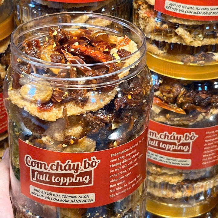 Cơm Cháy Bò Full Topping, Đậm Đà Vị Ngon, Giòn Rụm Mê Ly 500G - Winnie House - Ảnh 4