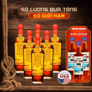 Thùng 6 Chai Nước Mắm Tĩn Cá Cơm Ruột Đỏ Độ Đạm 60N Chai Thủy Tinh 500Ml - Nước Mắm Tĩn