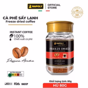 [Lọ] Cà Phê Sấy Lạnh Freeze Dried 80G - Napoli Coffee