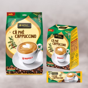 [Hộp] Cà Phê Hòa Tan Cappuccino- Napoly Coffee - 5 Gói/Hộp