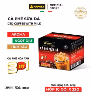 [Hộp] Cà Phê Sữa Đá 3In1 - Napoli Coffee - 10 Gói/Hộp