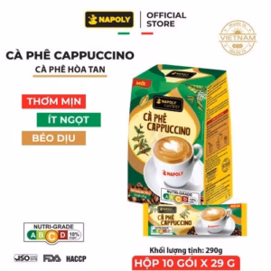 [Hộp] Cà Phê Hòa Tan Cappuccino - Napoly Coffee - 10 Gói/Hộp