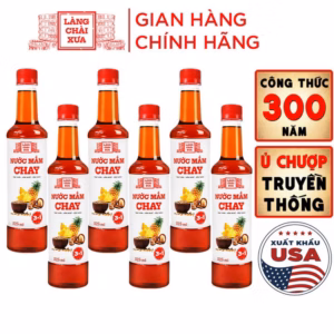 [Thùng 6 Chai] Nước Mắm Chay 3 Trong 1 525Ml - Làng Chài Xưa