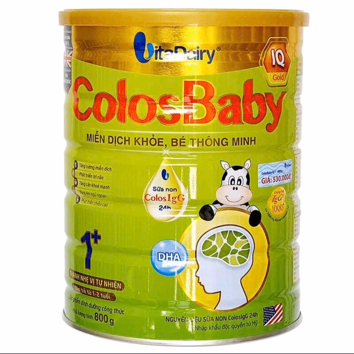 Sữa Bột Colosbaby Iq Pedia,Thanh Nhạt 1000Ig 800G 0+.1+,2+ - Vitadairy - Ảnh 3