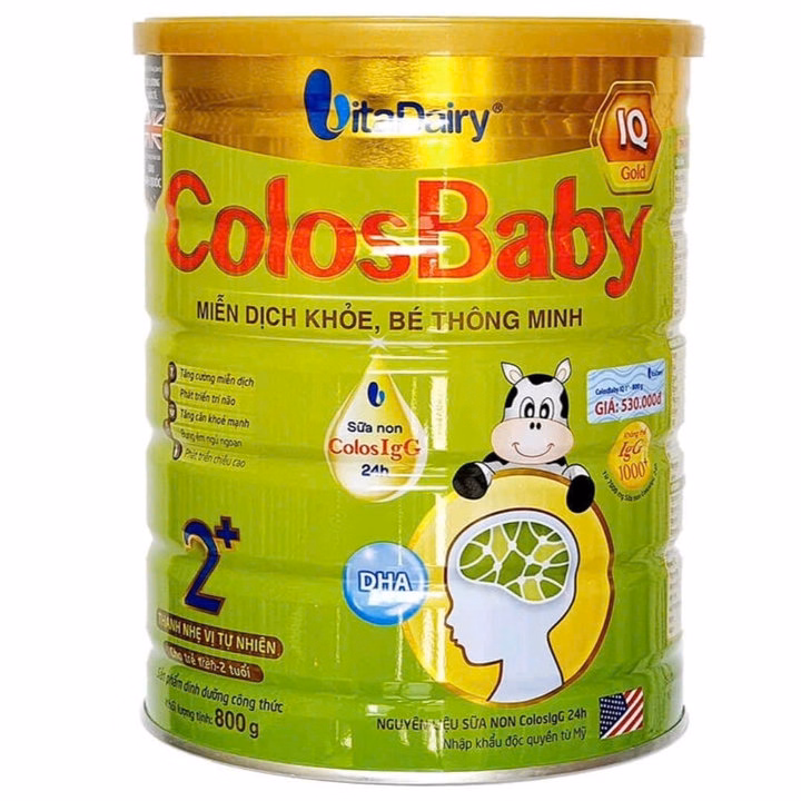 Sữa Bột Colosbaby Iq Pedia,Thanh Nhạt 1000Ig 800G 0+.1+,2+ - Vitadairy - Ảnh 4