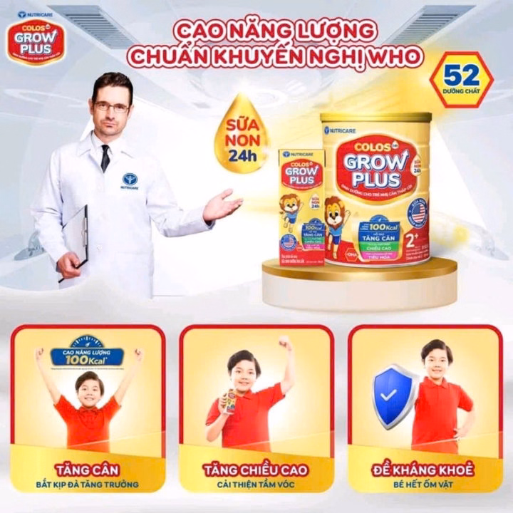 Sữa Bột Nutricare Colos 24H Grow Plus 0+,1+,2+ 850G Giúp Tăng Chiều Cao,Hỗ Trợ Tiêu Hóa - Nutricare - Ảnh 7