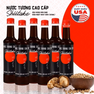 [Thùng 6 Chai] Nước Tương Shiitake 525Ml - Làng Chài Xưa