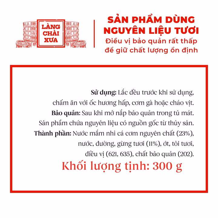 Combo 4 Chai Nước Chấm Pha Sẵn (Mắm Nêm, Nước Mắm Chua Ngọt, Nước Mắm Gừng, Nước Mắm Me) 300G - Làng Chài Xưa - Ảnh 10