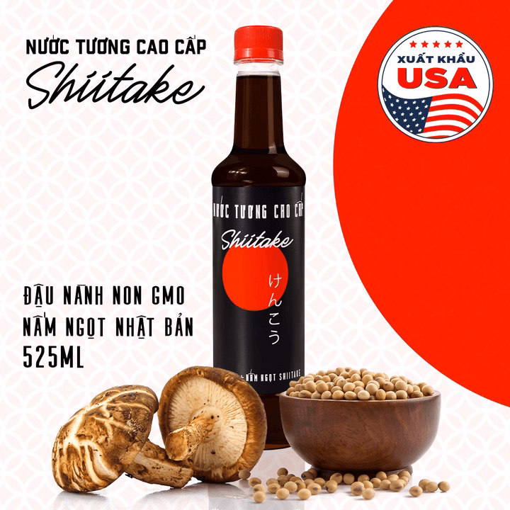 Nước Tương Cao Cấp Shiitake Chai Nhựa 525Ml - Làng Chài Xưa - Ảnh 4