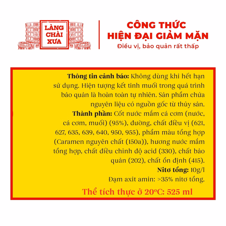 Nước Mắm Nhỉ Cá Cơm Ruột Đỏ 525Ml - Làng Chài Xưa - Ảnh 2