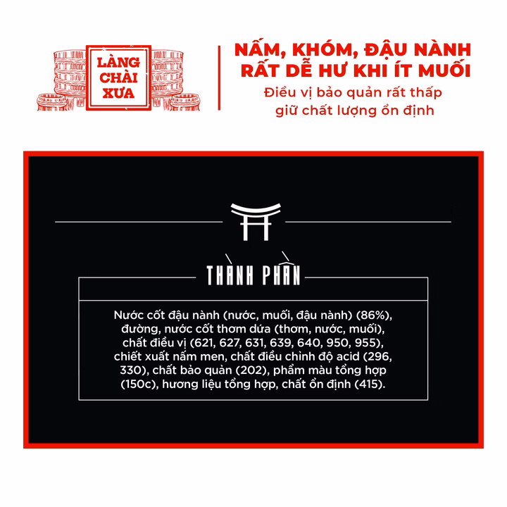 Nước Tương Cao Cấp Shiitake Chai Thuỷ Tinh 250Ml - Làng Chài Xưa - Ảnh 2