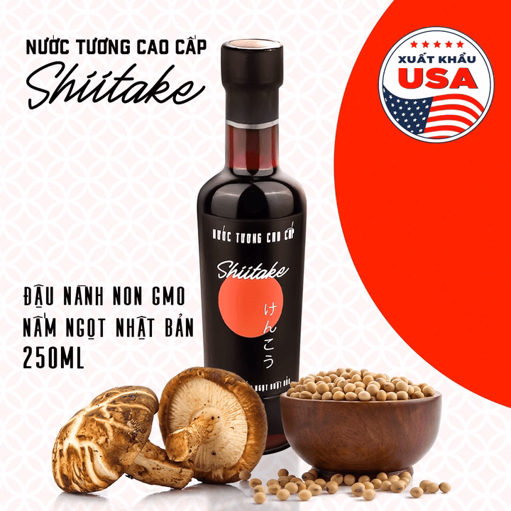 Nước Tương Cao Cấp Shiitake Chai Thuỷ Tinh 250Ml - Làng Chài Xưa
