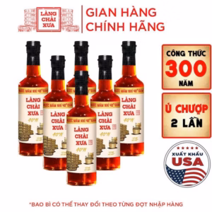 Combo 6 Chai Nước Mắm Nhỉ Nhãn Vàng 40 Độ Đạm 500Ml - Làng Chài Xưa