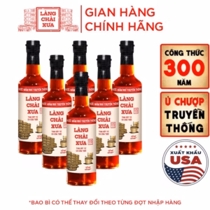 Combo 6 Chai Nước Mắm Nhỉ Truyền Thống Nhãn Đỏ 30 Độ Đạm 500Ml - Làng Chài Xưa