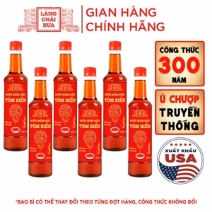 [Thùng 6 Chai] Nước Mắm Tôm Biển Hồng Ngọc Đại Dương 525Ml - Làng Chài Xưa