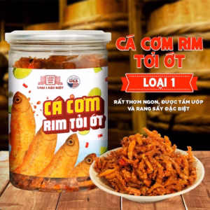 Cá Cơm Rim Tỏi Ớt Làng Chài Xưa Loại 1 Đặc Biệt Tẩm Ướp Thơm Ngon 300 Năm Truyền Thống Hủ 155G