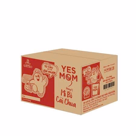 Thùng 24 Ly Mì Bò Cải Chua Yes Mom Có Xúc Xích 79.2G/Ly - Thêm 20% Xúc Xích - Gdn - Ảnh 3
