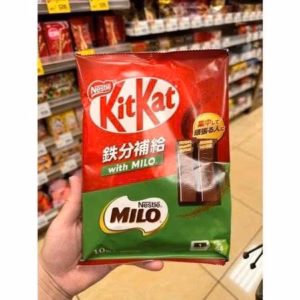 Túi 10 Thanh Bánh Xốp Phủ Sô Cô La Nestle Kitkat Milo Malaysia 160G - Gdn