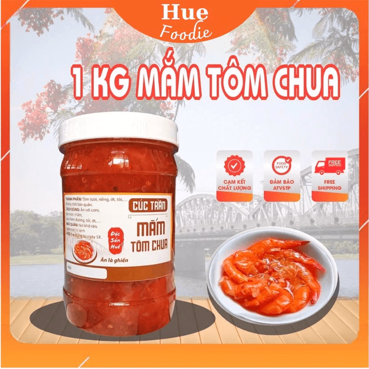 1 Kg Mắm Tôm Chua Huế,Tôm Chua Bỏ Đầu Loại Đặc Biệt Thơm Ngon Đặc Sản Huế Hủ - 380
