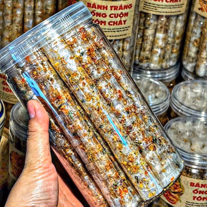 Bánh Tráng Ống Ruốc Tôm Hành Cháy Tỏi – Full Topping 200Gr - Winnie House - Ảnh 2
