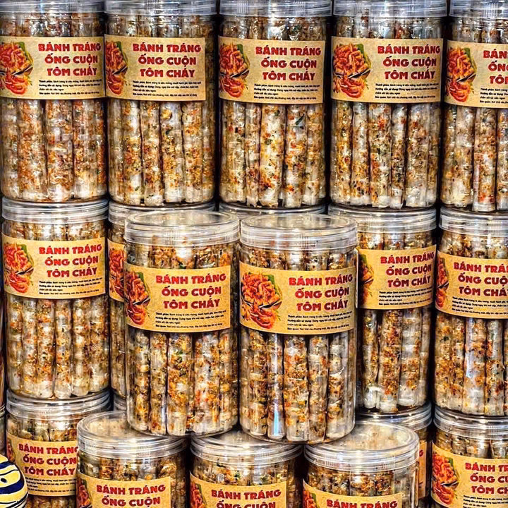 Bánh Tráng Ống Ruốc Tôm Hành Cháy Tỏi – Full Topping 200Gr - Winnie House - Ảnh 6