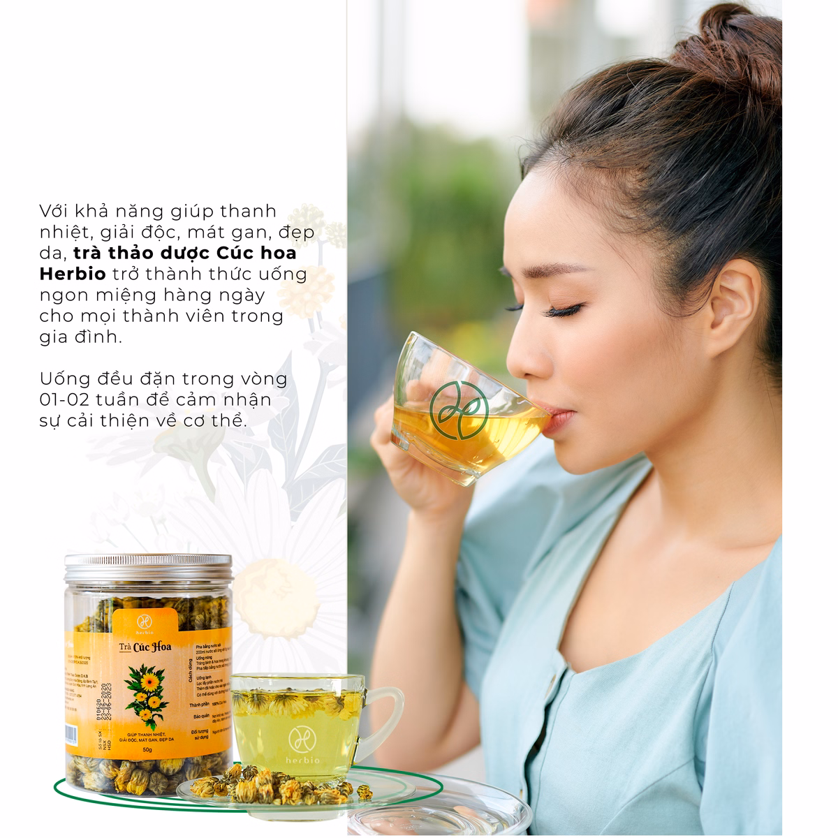 Trà Cúc Hoa 50G - Herbio - Ảnh 2