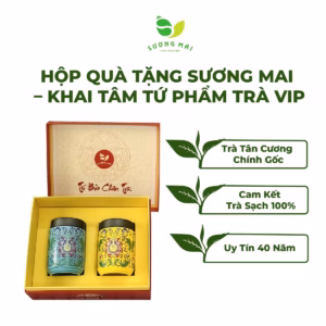 Hộp Quà Tặng Khai Tâm Tứ Phẩm Trà Vip - Sương Mai