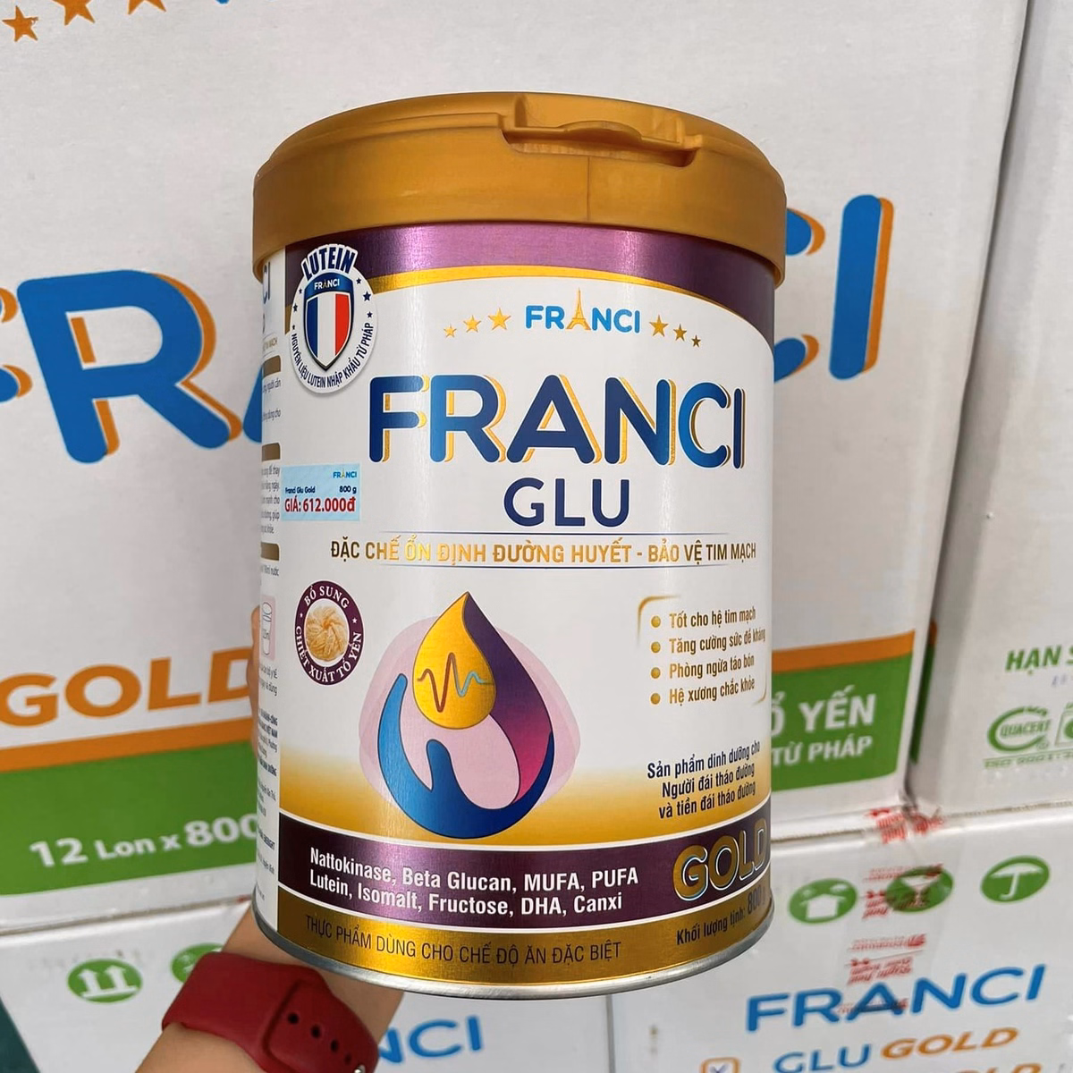Sữa Bột Glu Gold 800G - Franci - Ảnh 2