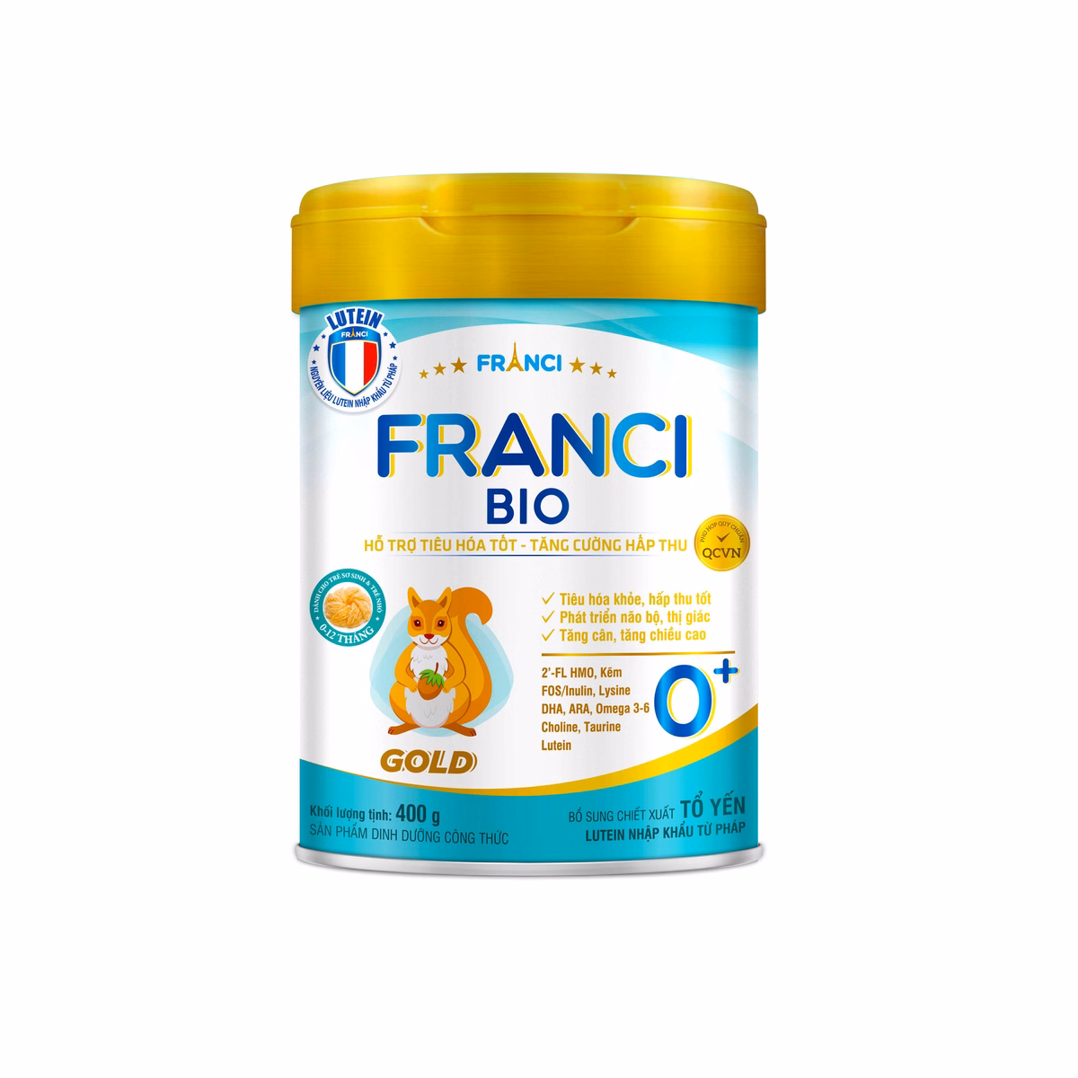 Sữa Bột Franci Bio Gold 0+ 0-12 Tháng 400G - Franci