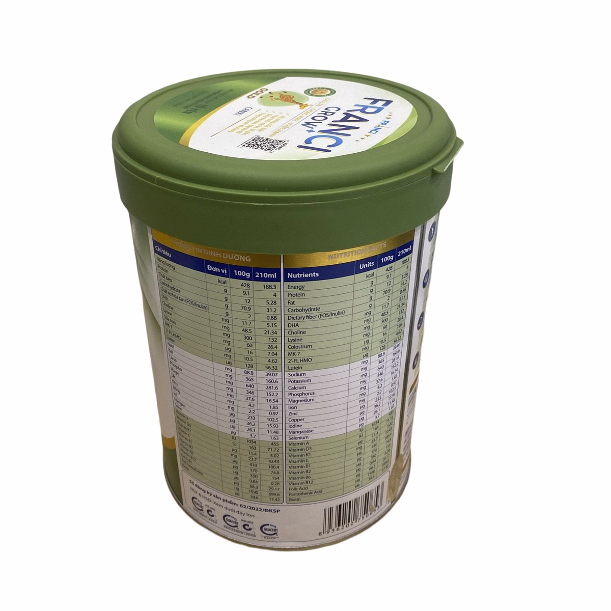 Sữa Bột Franci Grow Gold+ 800G - Franci - Ảnh 2