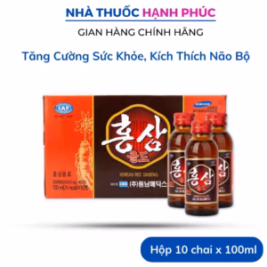Nước Hồng Sâm Hàn Quốc Korean Red Ginseng Tăng Cường Sức Khỏe, Kích Thích Não Bộ - Daewoong Korea