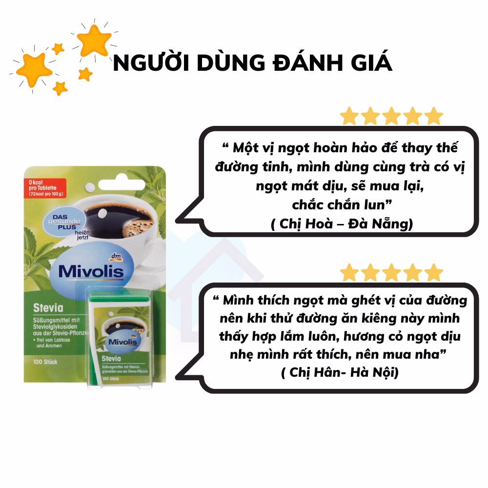 Đường Ăn Kiêng Stevia Đức Chiết Xuất Từ Cây Cỏ Ngọt - Mivolis - Ảnh 6