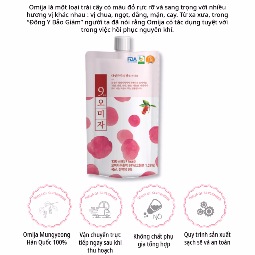 Trà Omija Tháng 9 - Mixed Omija Team Of September 120Ml X 15 Gói - Ảnh 5