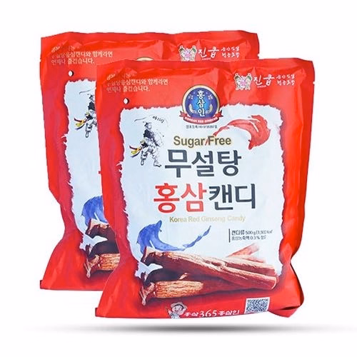 Kẹo Hồng Sâm Không Đường Đỏ 365 Hàn Quốc ( Bịch 500G) - Minh Ngọc - Ảnh 2