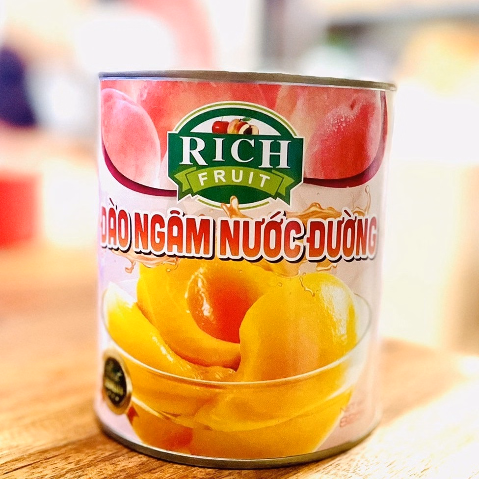 Đào Ngâm Nước Đường Rich 825Gr/Lon - Minh Ngọc - Ảnh 3