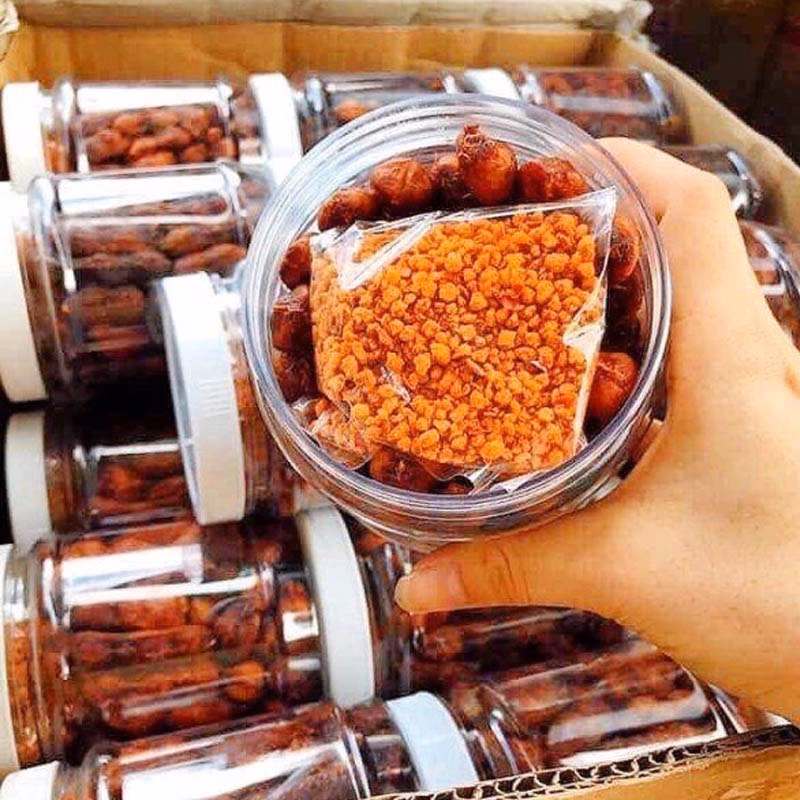 Hủ Me Lào Tách Vỏ Sấy Mộc Kèm Muối Ớt Chấm Hộp 500G - Minh Ngọc - Ảnh 4