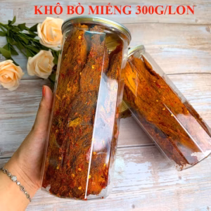 Hũ 300G Khô Bò Miếng Loại Ngon - Ăn Vặt - Minh Ngọc